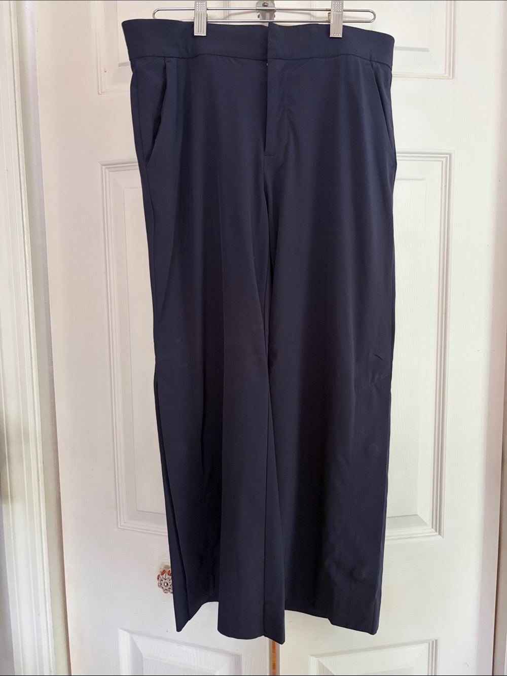 Athleta Navy Wide-Leg Travel Pants